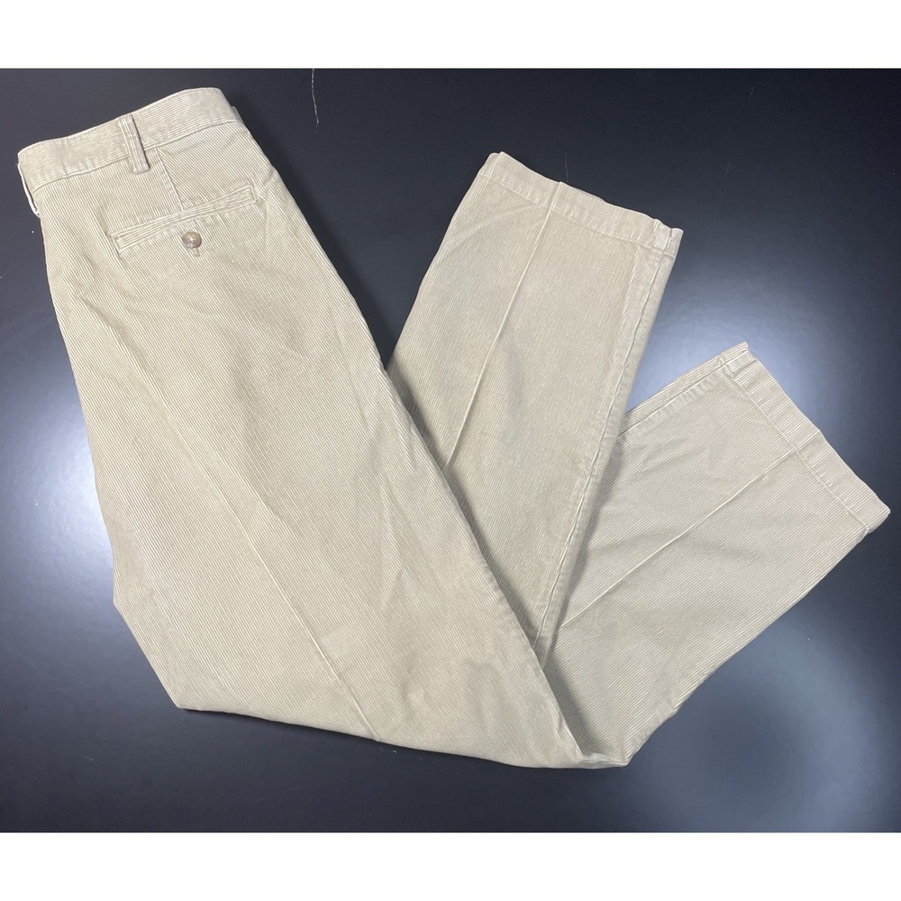 Savane Men's Corduroy Pants Khaki/Tan 34x31 Classic Fit Cotton Casual RN.21201